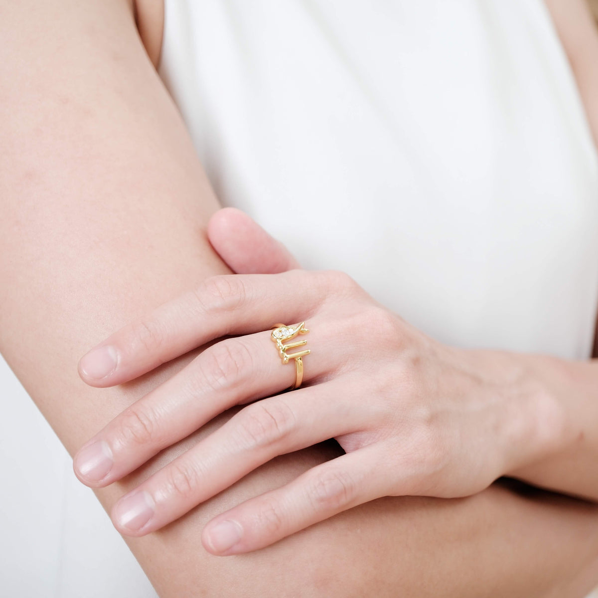Celestial Whisper Zodiac Ring