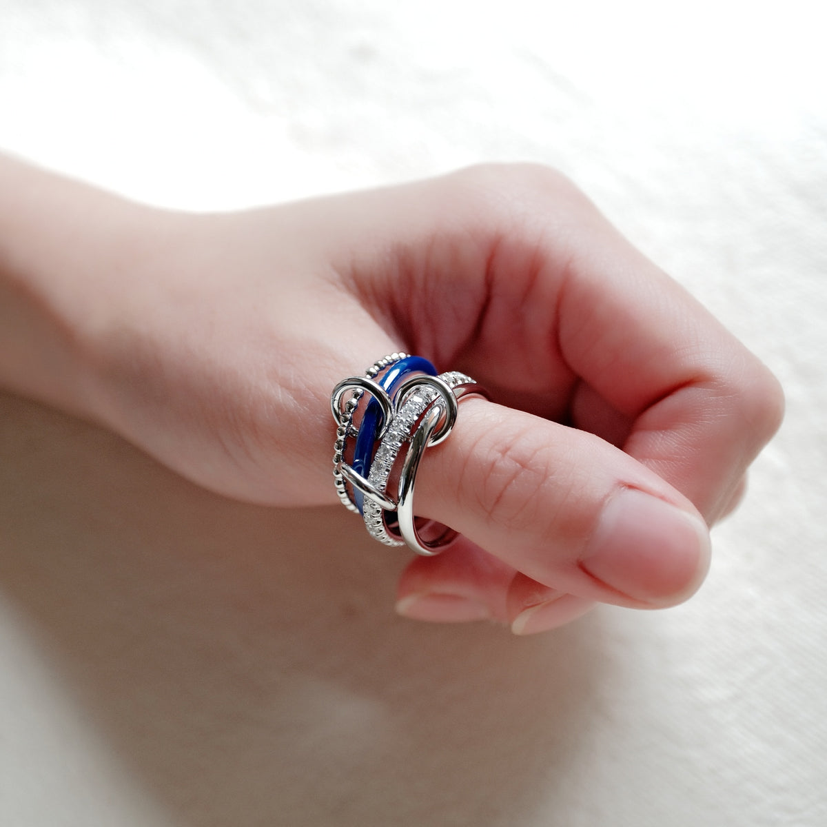 Sterling Silver, Blue