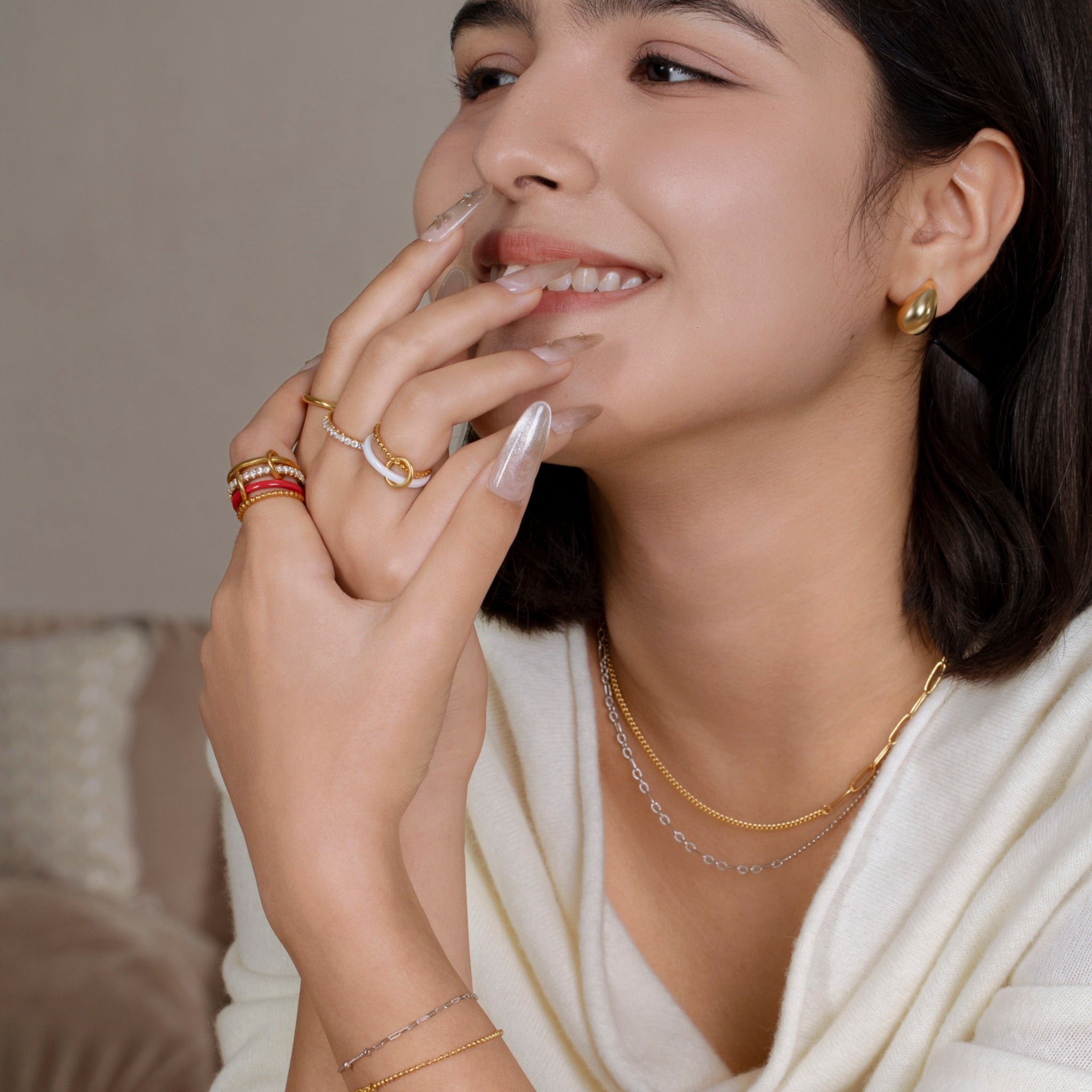 Luna Quartet - Luna Quartet Ring - Woven with Radiant Elegance