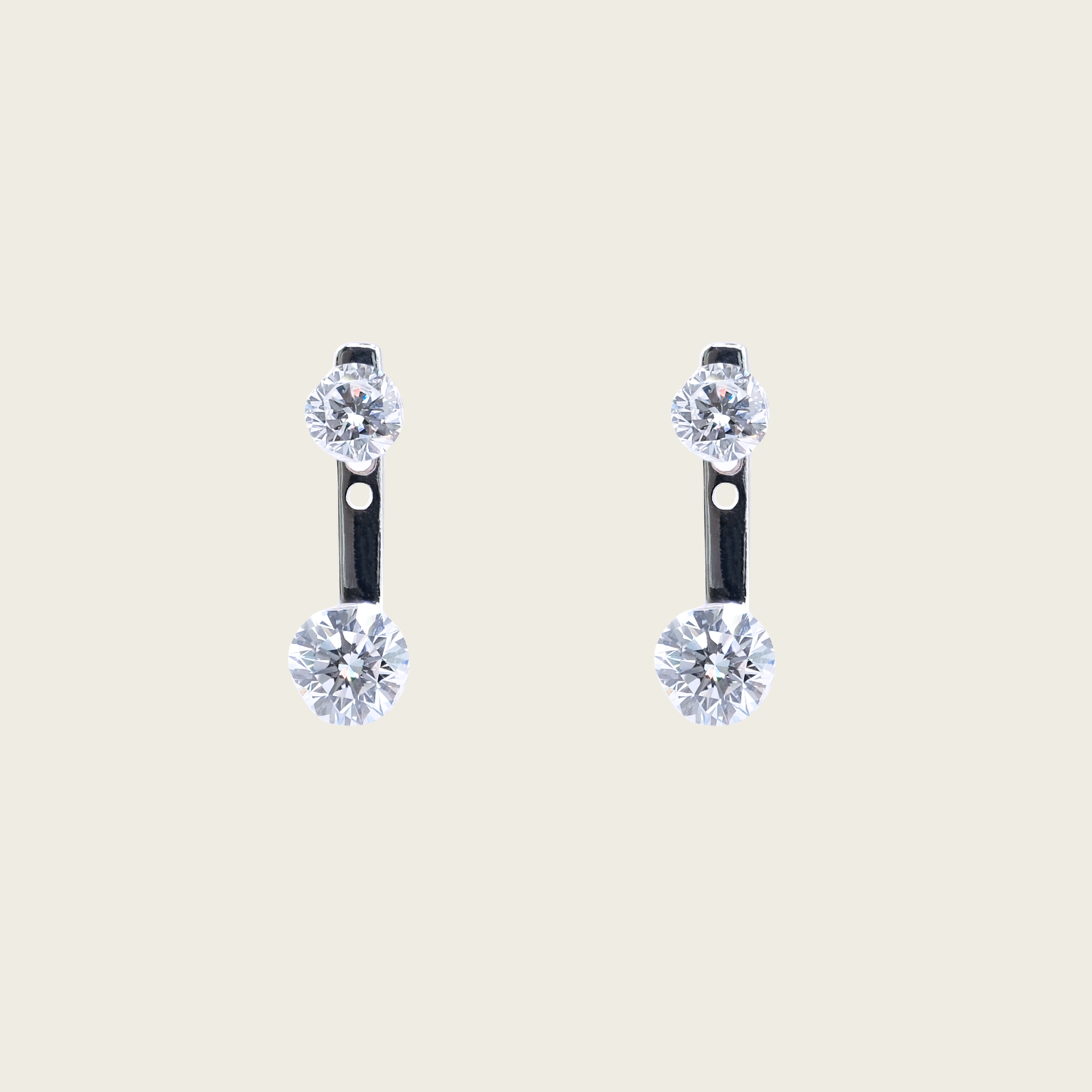 Daily Essential - Aero Invisible-Set Floating Diamond Ear Jacket (9K Solid Gold)
