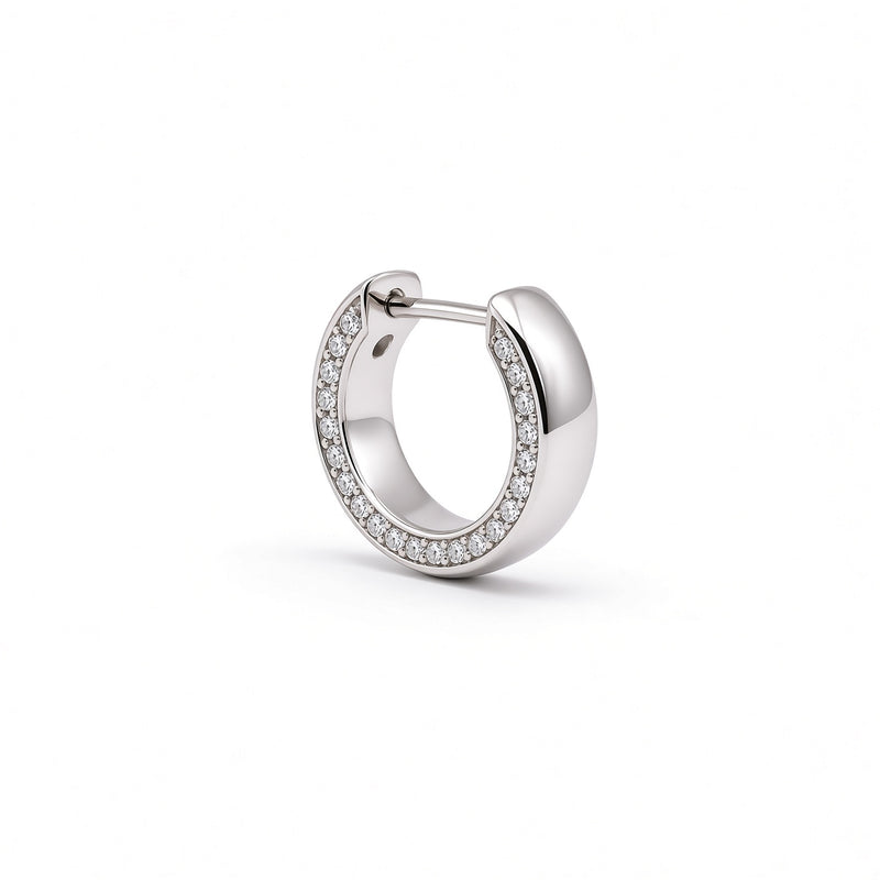 Essential Diamond-Edge Huggie Hoops