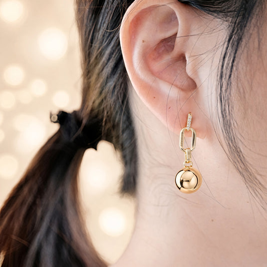 Geometric Balance Sphere Earrings
