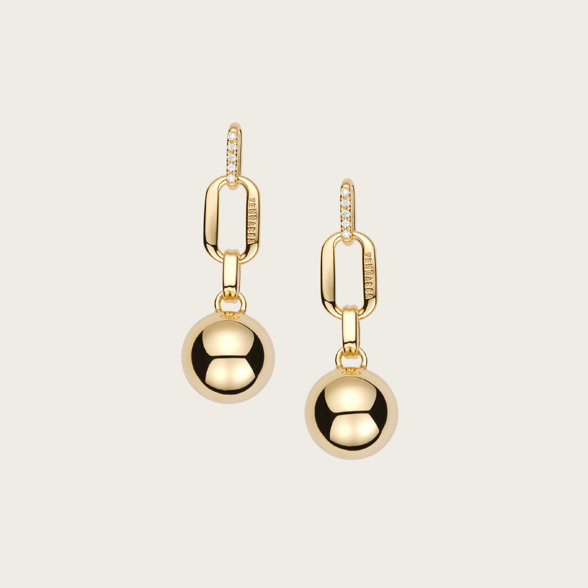 Geometric Balance Sphere Earrings