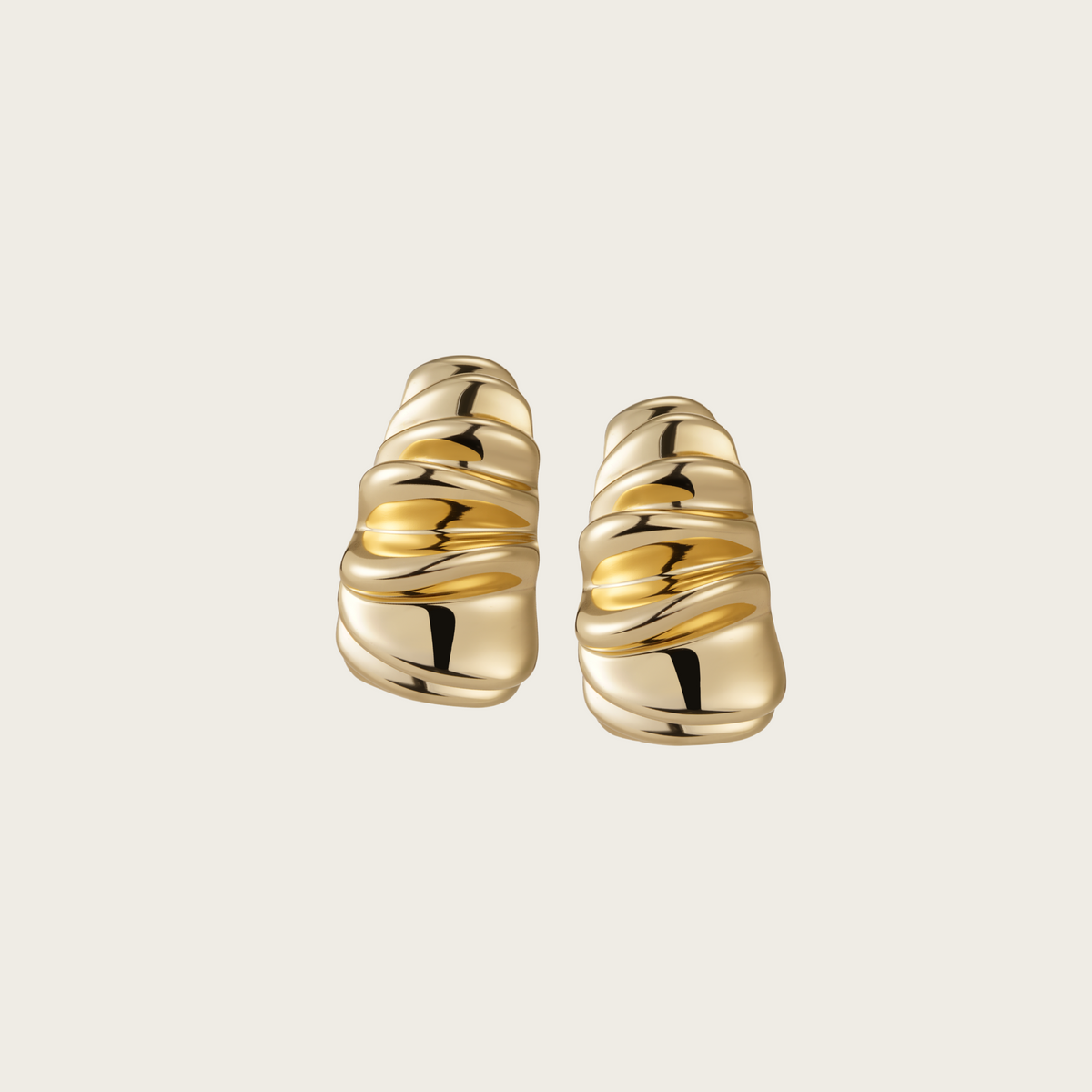 Sculptural Ripple Earring