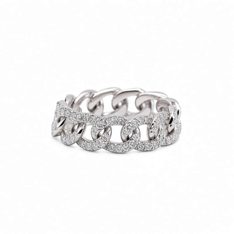Diamond Pavé Curb Chain Ring