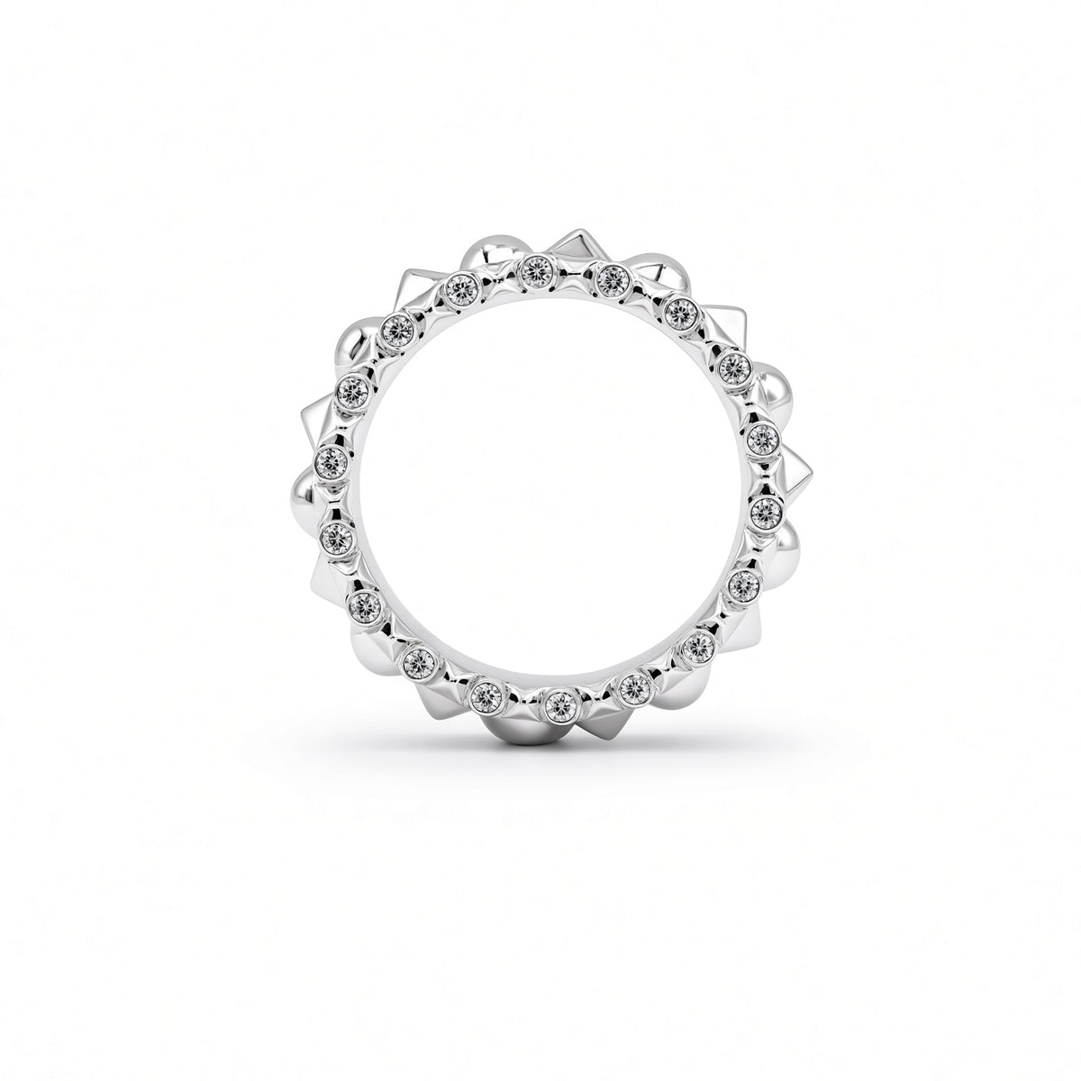 Diamond Slim Pyramid Ring