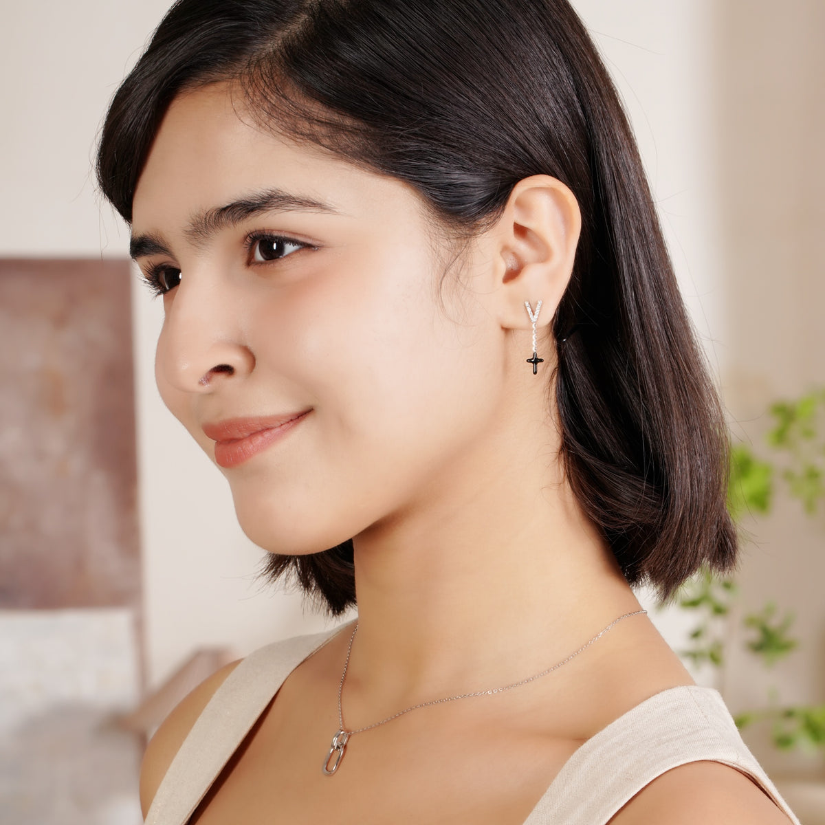 Charm Letter Earring