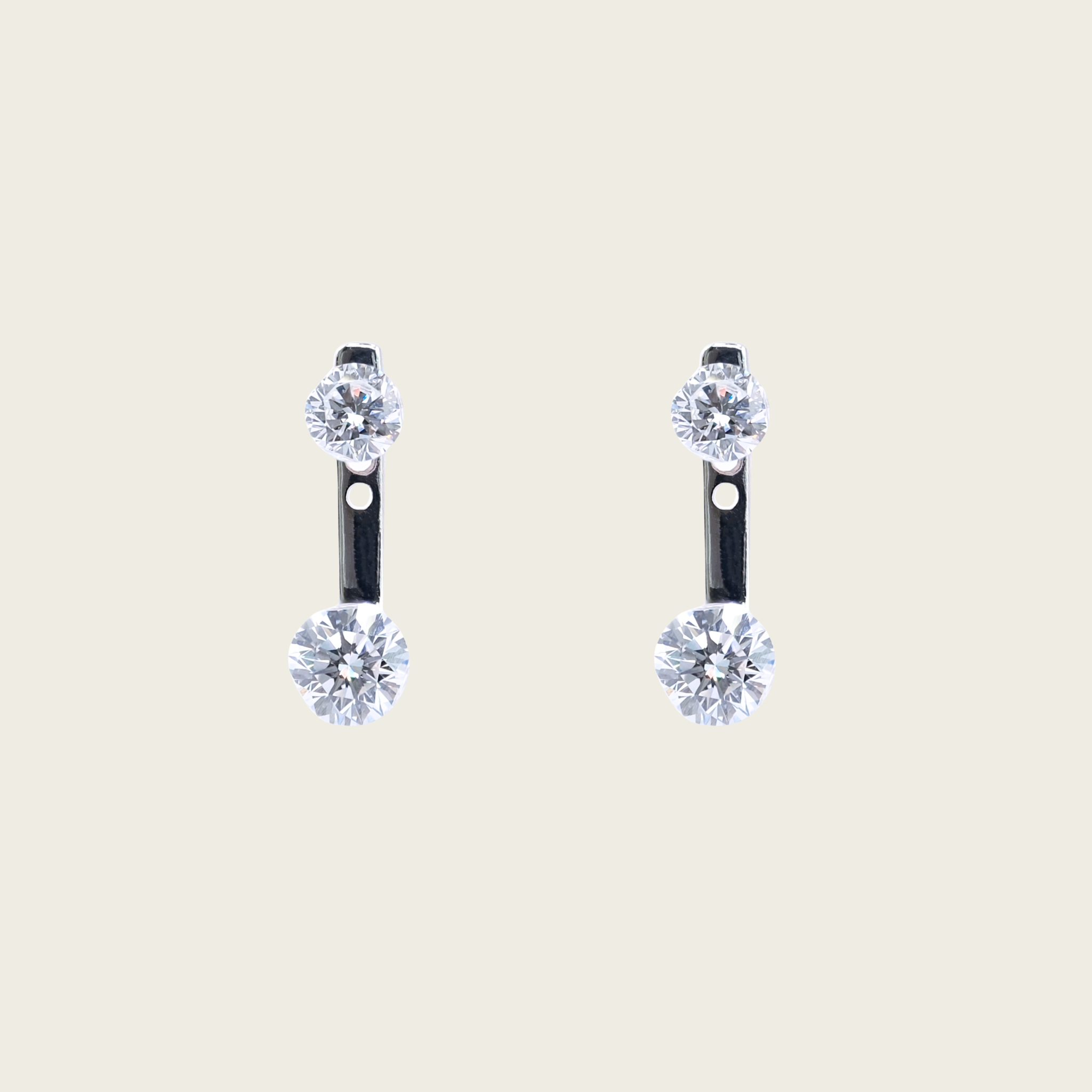 Daily Essential - Aero Invisible-Set Floating Diamond Ear Jacket (9K Solid Gold)