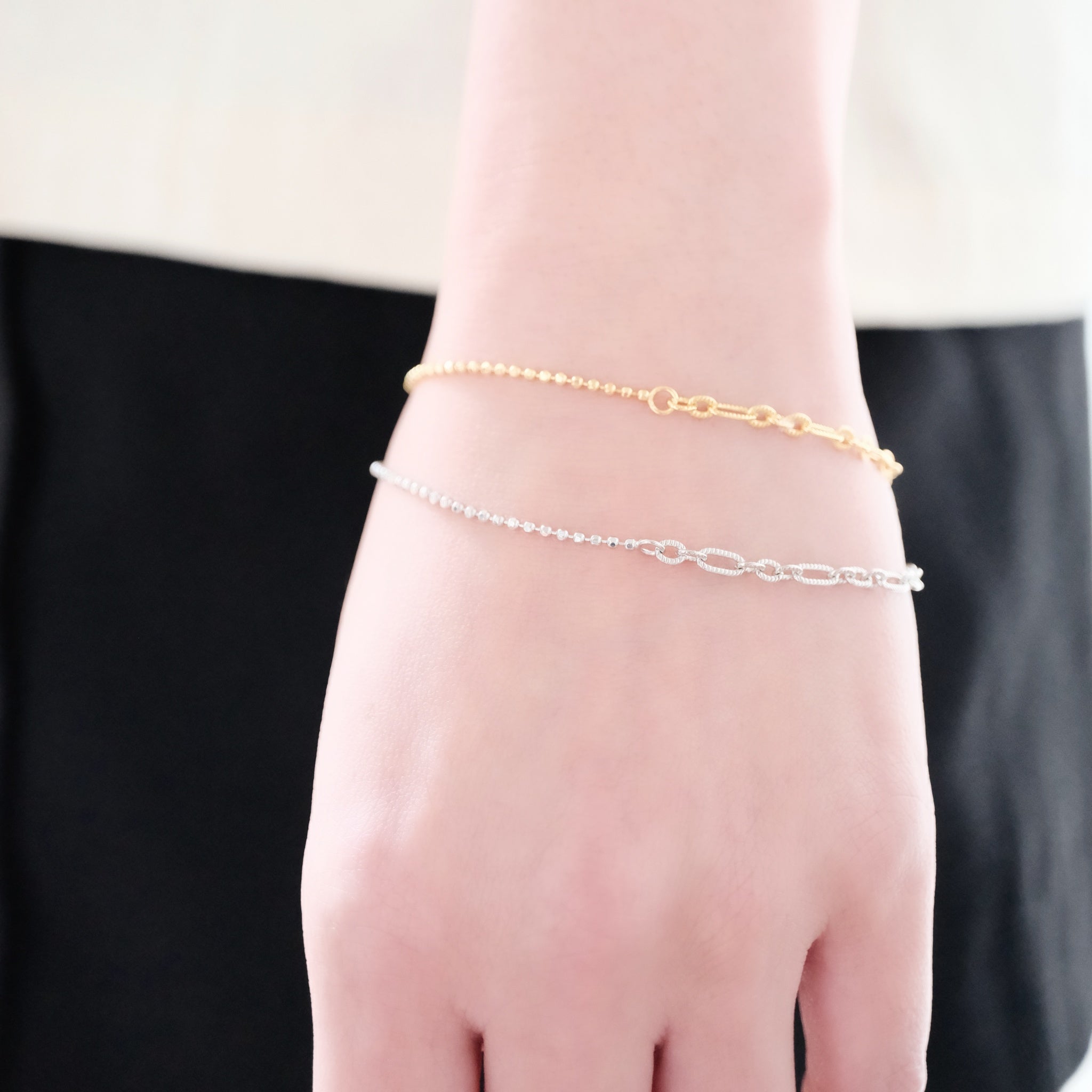 Layered Fusion - Contrast Bracelet - A Bold Play of Proportions