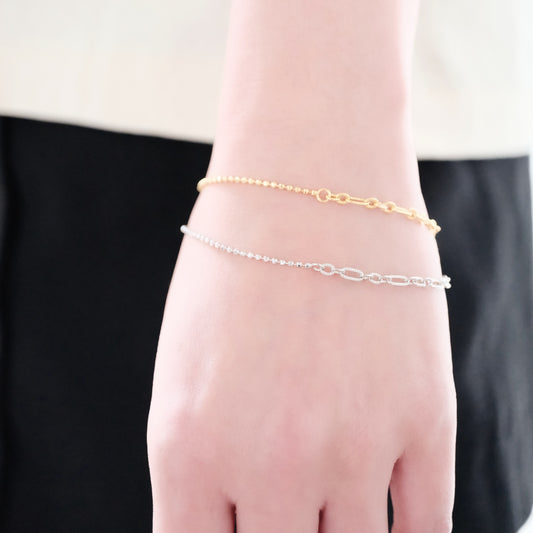 Layered Fusion - Contrast Bracelet - A Bold Play of Proportions