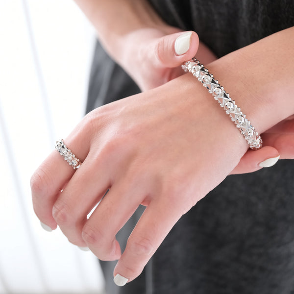 Pyramid Dome Bangle