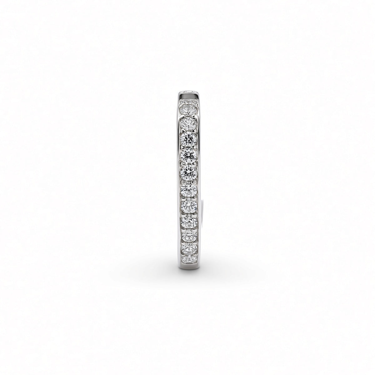 Diamond Rectangular Huggie Hoops
