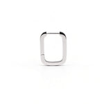 Diamond Rectangular Huggie Hoops