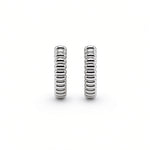 Ribbed Huggie Hoops
