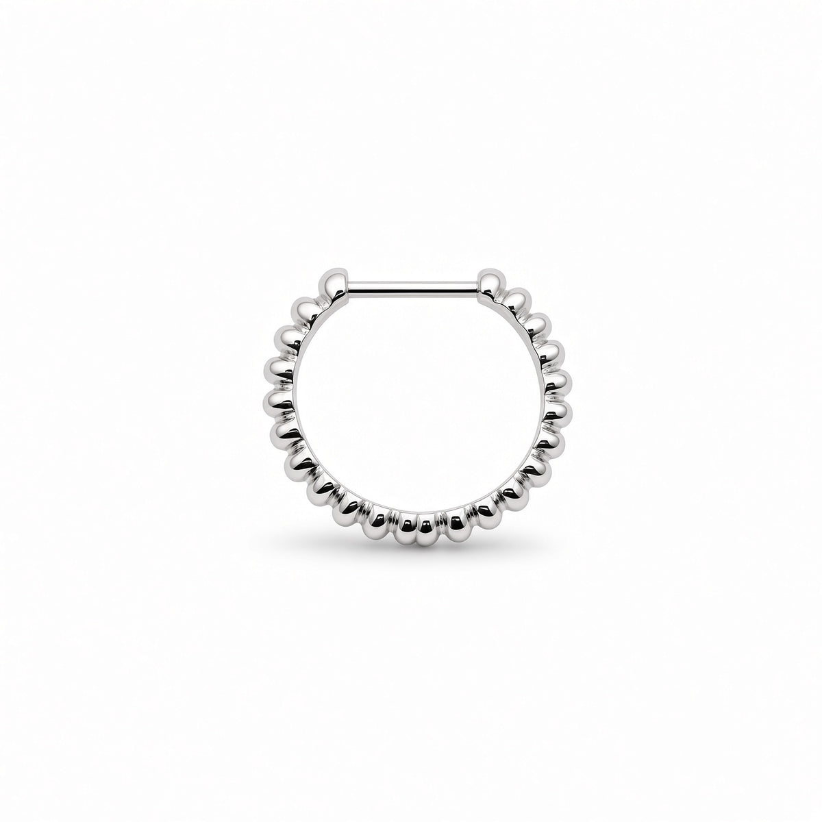 Ribbed Huggie Hoops