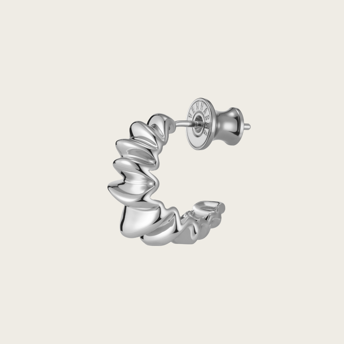 Sculptural Ripple Earring