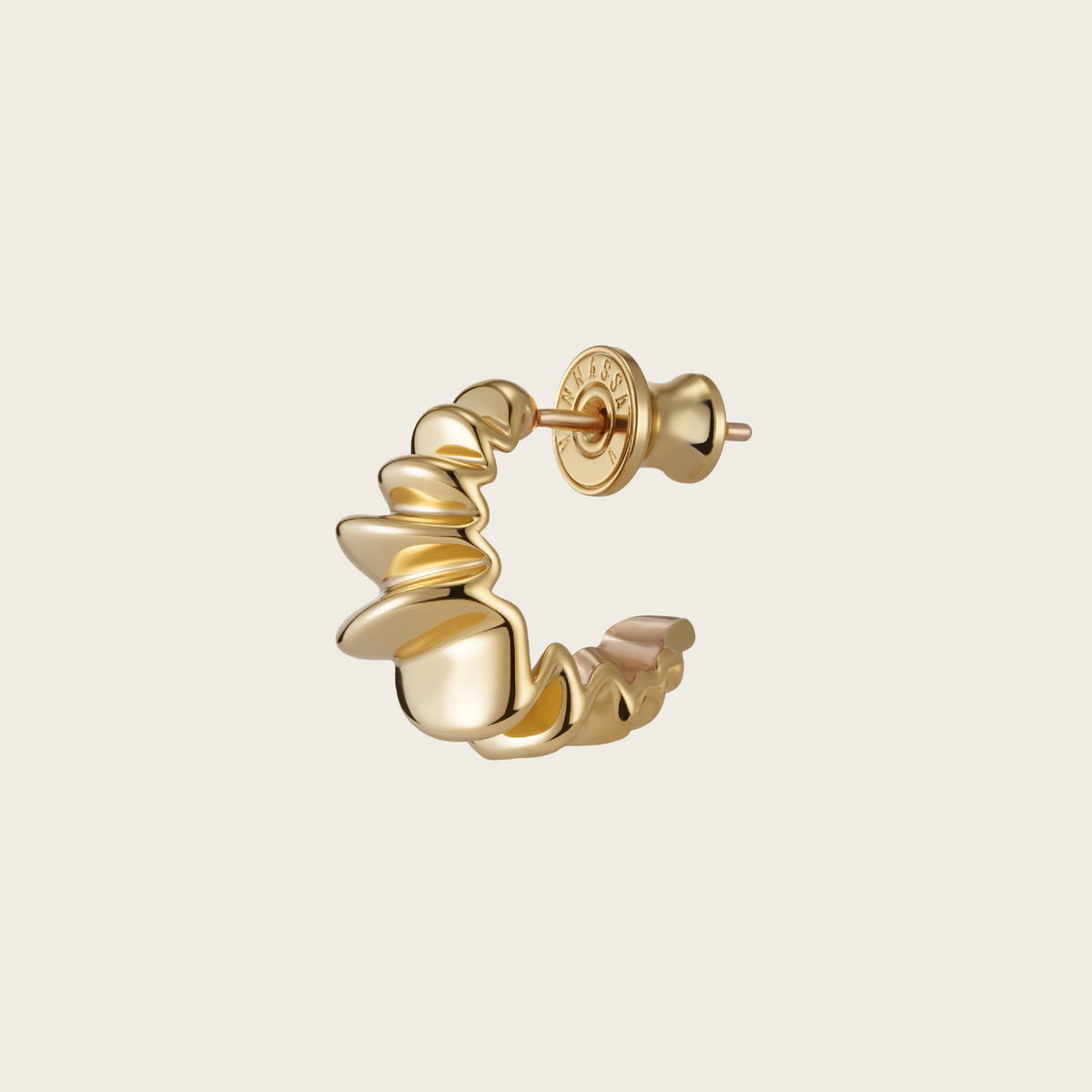 Sculptural Ripple Earring