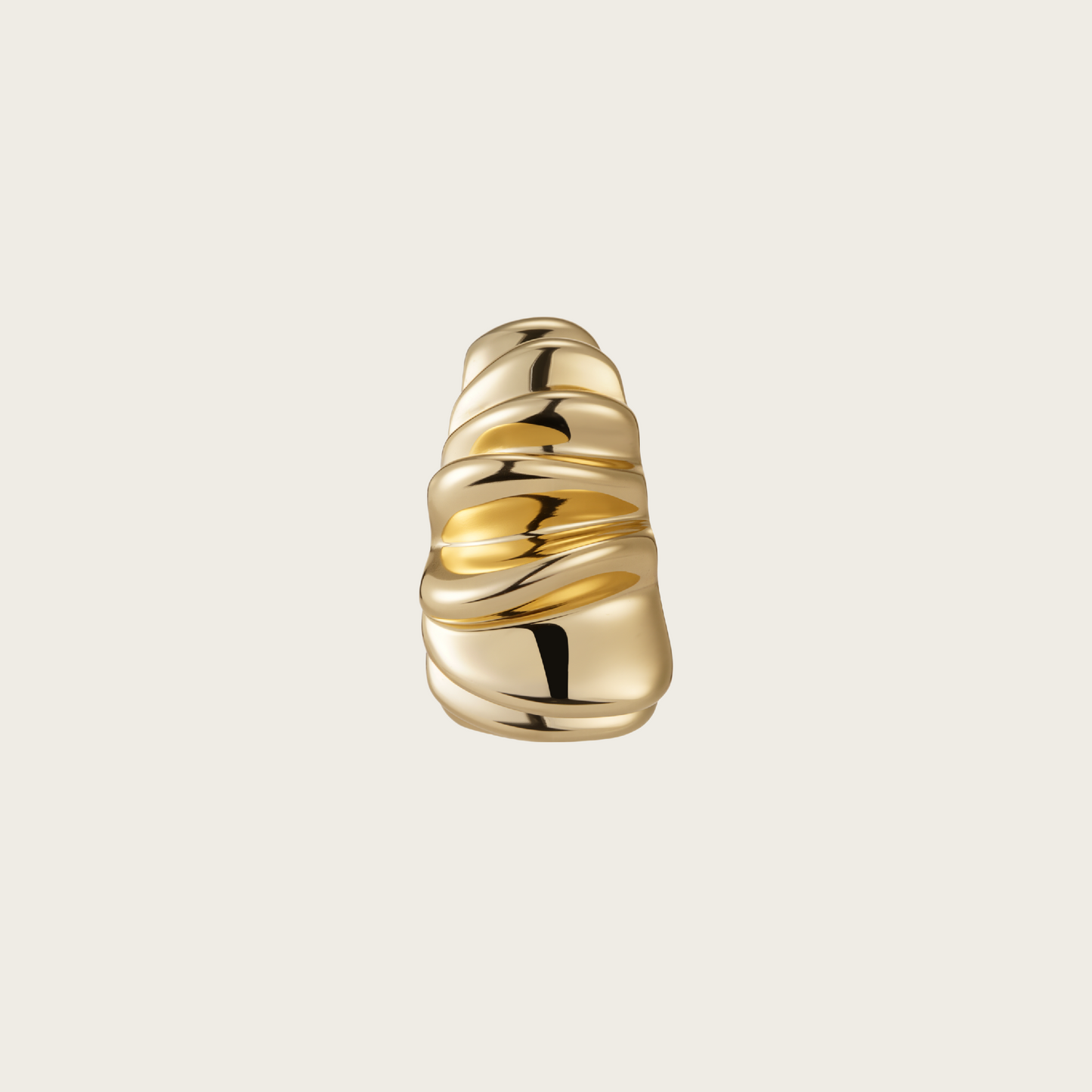 Daily Essential - Sculptural Ripple Earring - Your Daily Starlight Harmony