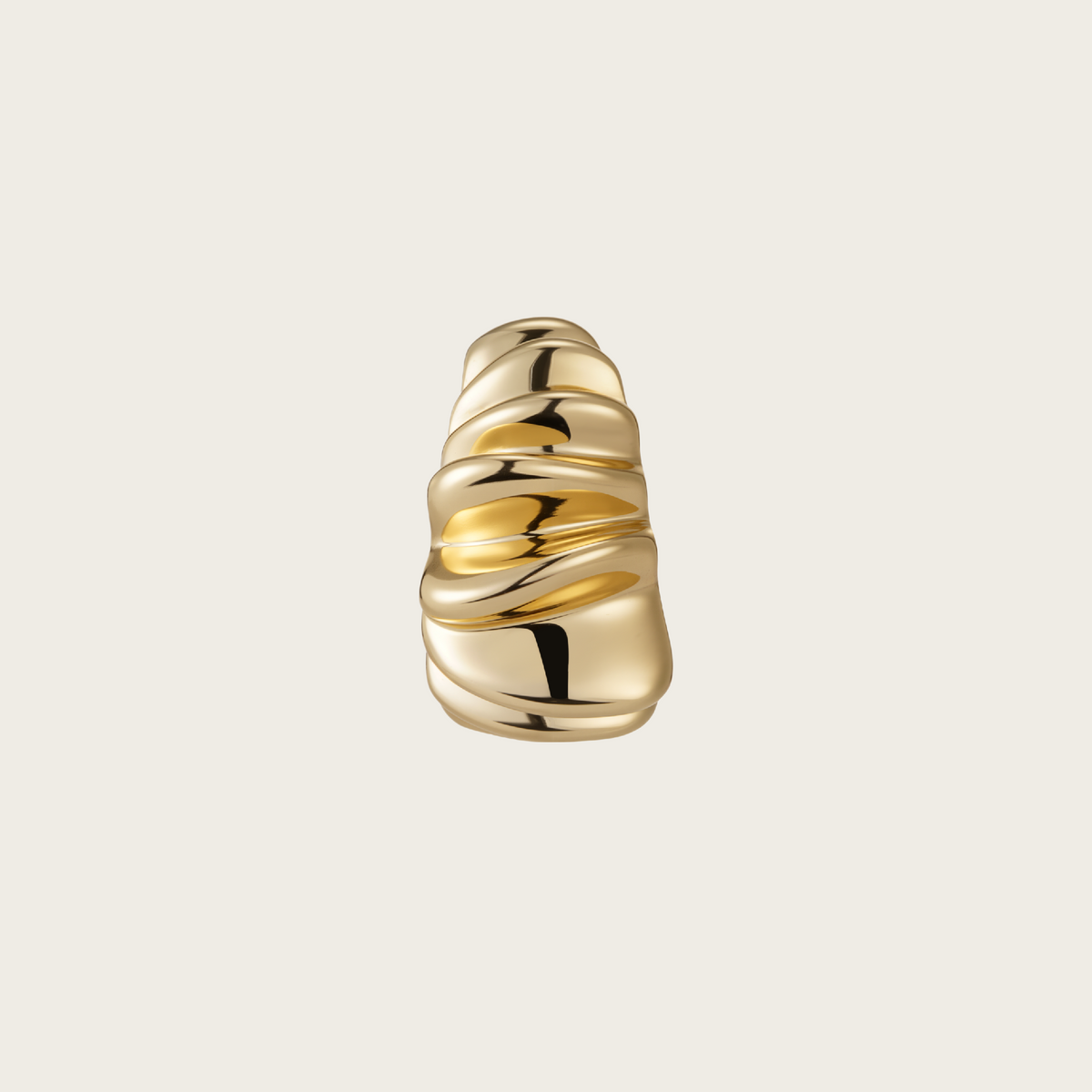 Sculptural Ripple Earring