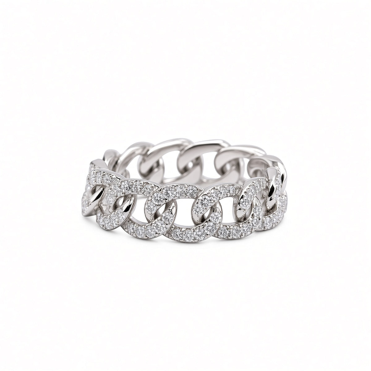 Diamond Pavé Curb Chain Ring