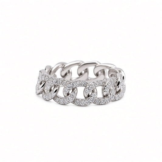 Diamond Pavé Curb Chain Ring