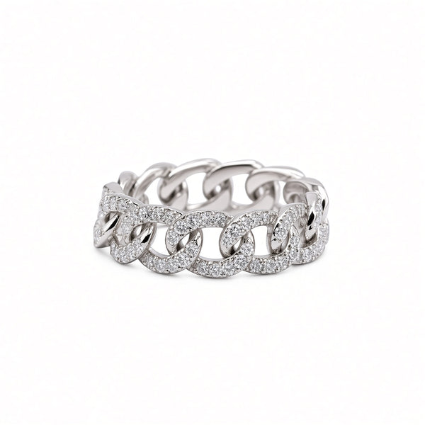 Diamond Pavé Curb Chain Ring