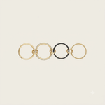 18k Gold Vermeil, Black