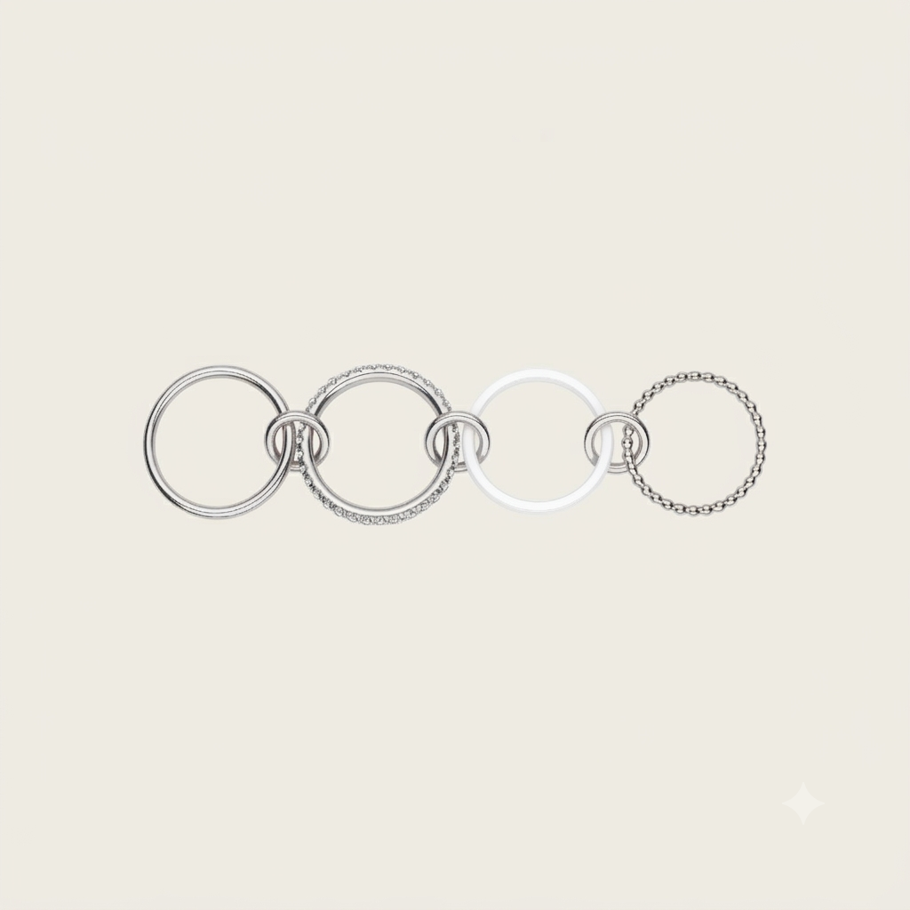 Sterling Silver, White