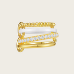 18k Gold Vermeil, White