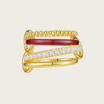 18k Gold Vermeil, Red