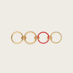 18k Gold Vermeil, Red