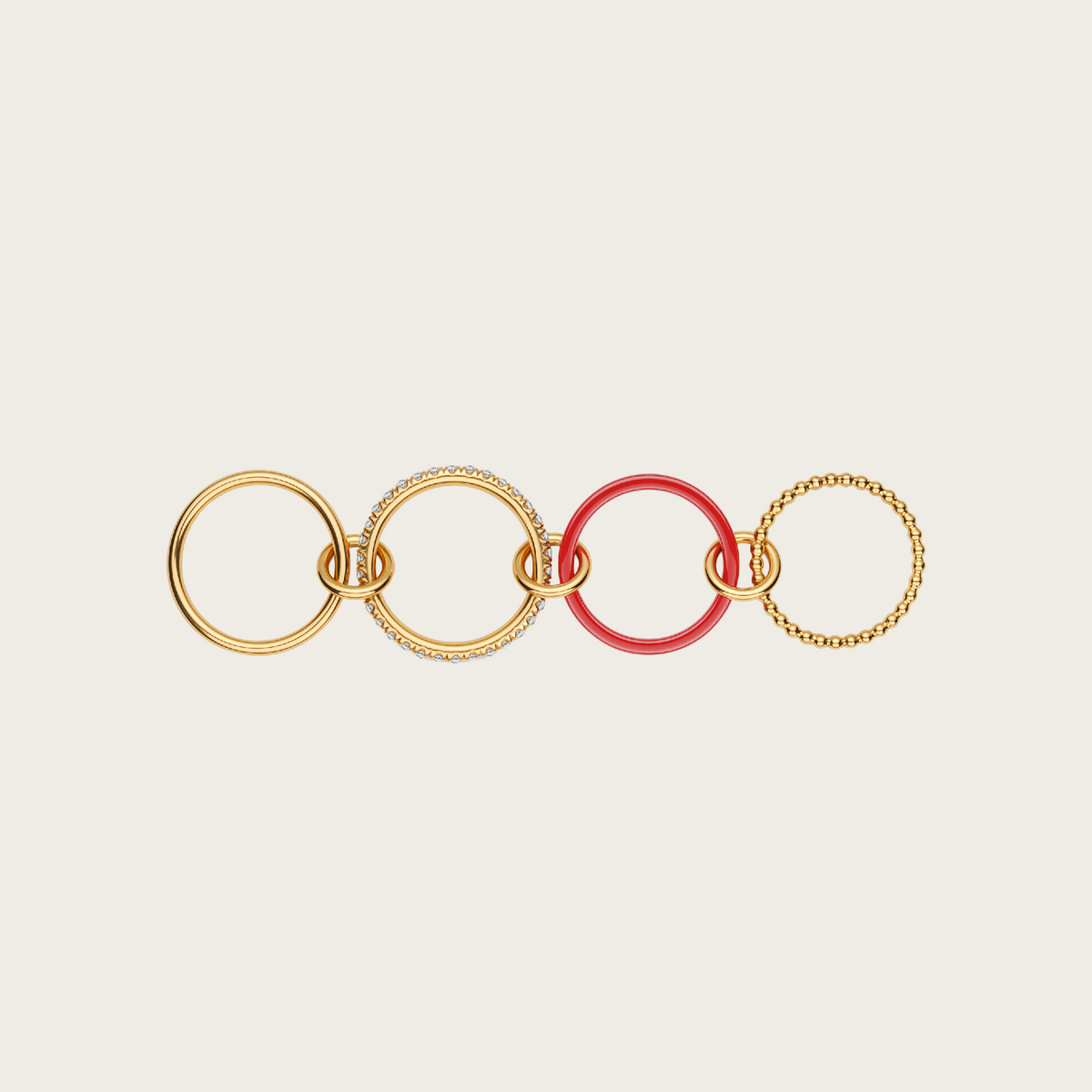 18k Gold Vermeil, Red