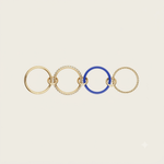 18k Gold Vermeil, Blue