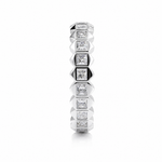Princess Cut Diamond Facet Eternity Band