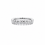 Princess Cut Diamond Facet Eternity Band