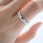 Princess Cut Diamond Facet Eternity Band